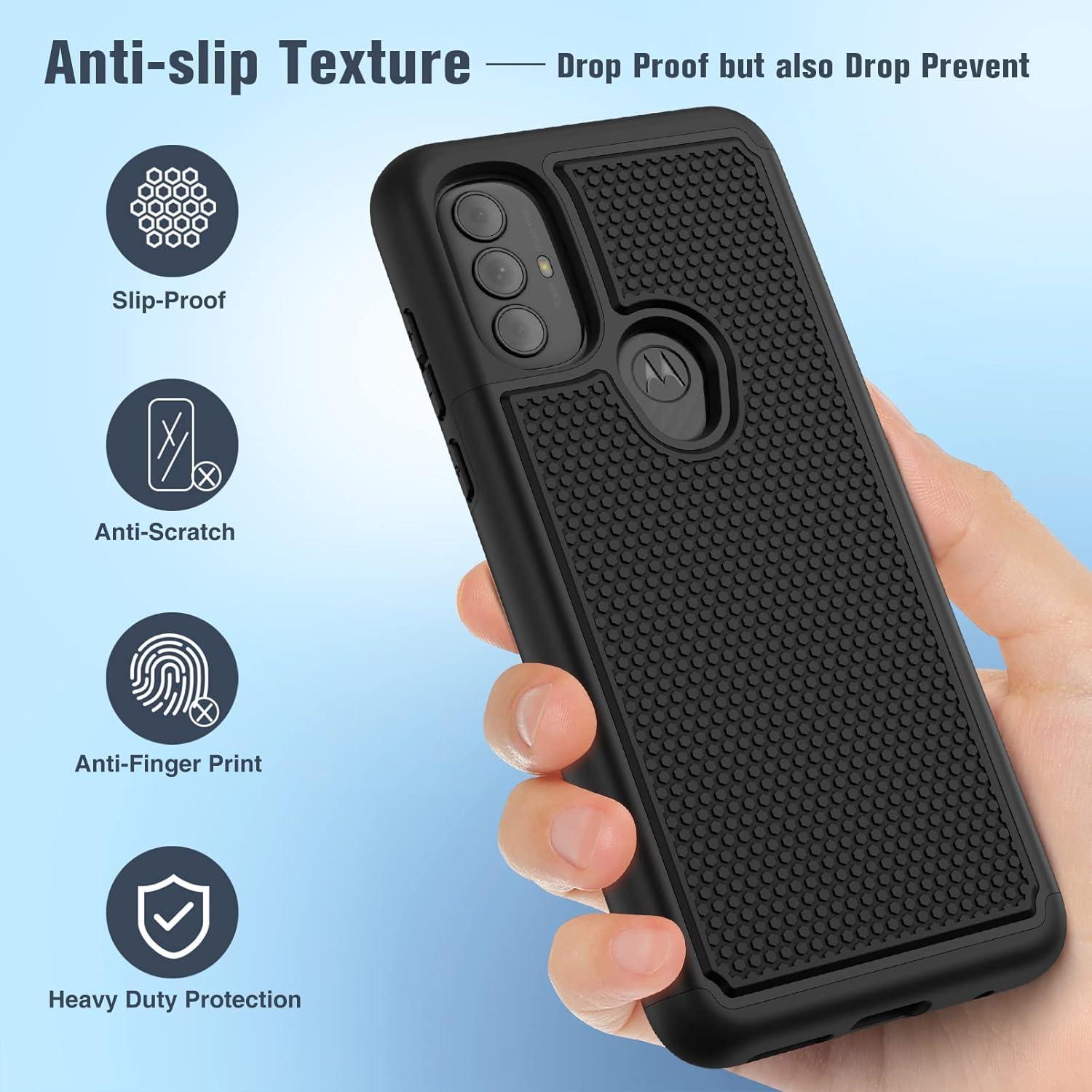 Moto G Power 2022 6.5inch Military Soft Silicone Bumper Rugged Cover with Non Slip Texture - FNTCASE OFFICIAL