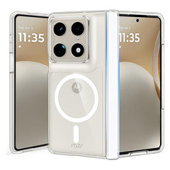 Motorola Razr Fold with Hinge Protection MagSafe Clear Case Military-Grade Drop Protective Shockproof Anti-Yellowing Transparent Phone Cover