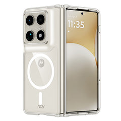 Motorola Razr Fold Magnetic Case: Clear Military Grade Drop Protection Anti Yellowing Cell Phone Cover
