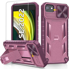 iPhone SE 2022/ SE 2020/ 2nd/ 3rd/ 8/ 7/ 6s/ 6 Military Textured Bumper Cover with Kickstand - FNTCASE OFFICIAL