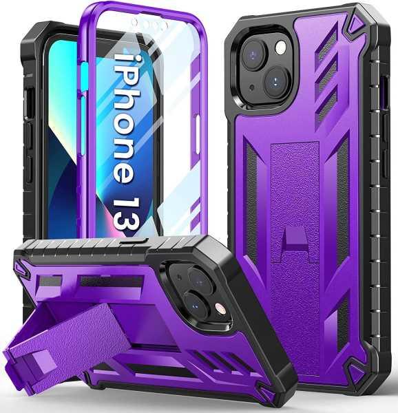 iPhone 13 iPhone 14 Military Shockproof Phone Case with Kickstand