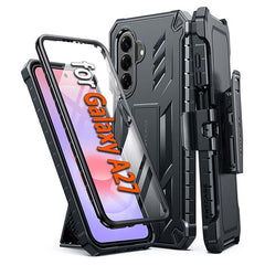 Samsung Galaxy A27 Phone Case: Rugged Protective Phone Case with Belt Clip Holster and Kickstand