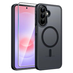 Samsung Galaxy A27 Phone Case: Magnetic Translucent Matte Shockproof Slim Phone Cover - Military Grade Drop Proof Hard Back Anti-Fingerprint Protective Case