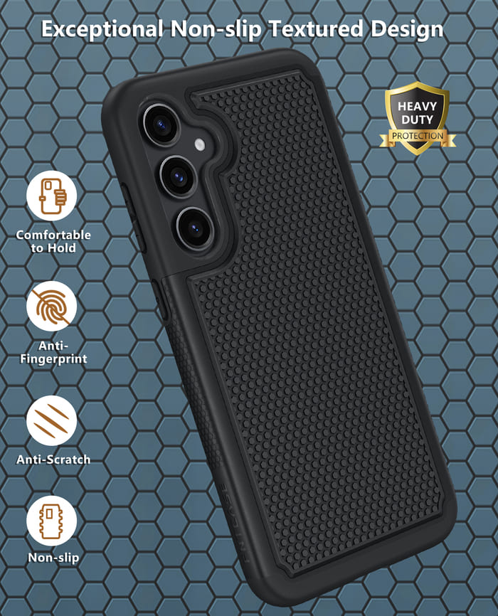 Samsung Galaxy A35 5G Protective Phone Case with Textured Design Black