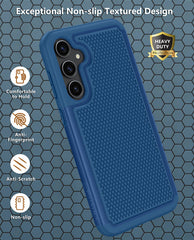 Samsung Galaxy A35 5G Protective Phone Case with Textured Design Blue