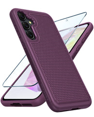 Samsung Galaxy A35 5G Phone Case: Dual Layer Heavy Duty Protective Cover Shockproof Rugged with Non-Slip Textured Back