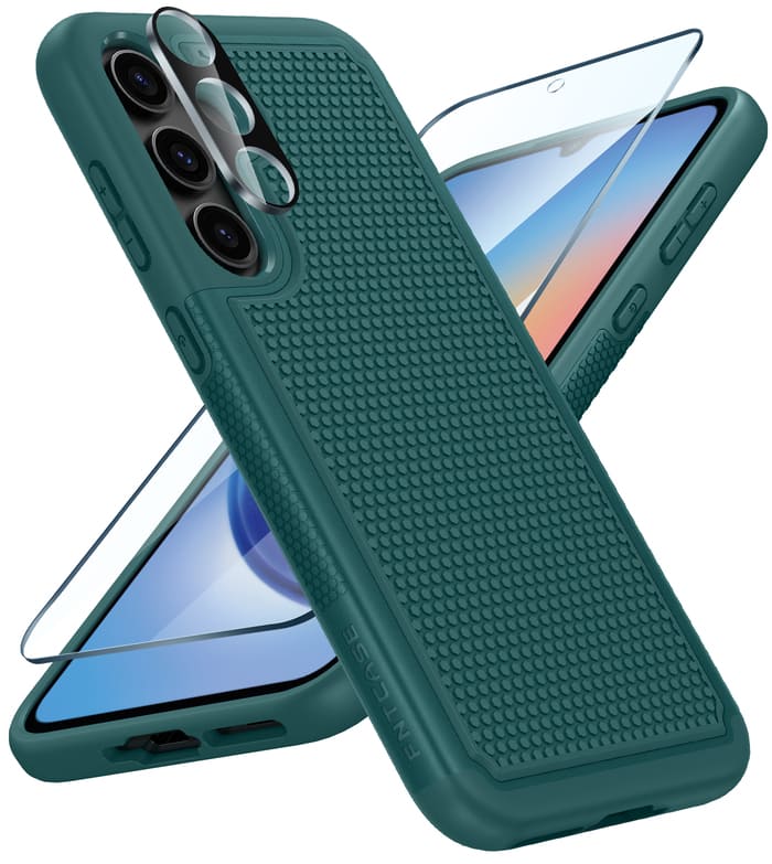 Samsung Galaxy A35 5G Protective Phone Case with Textured Design Green