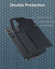 Samsung Galaxy A35 5G Phone Case: Dual Layer Heavy Duty Protective Cover Shockproof Rugged with Non-Slip Textured Back