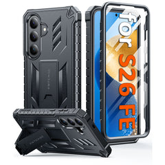 Samsung Galaxy S26 FE Phone Case: Military Grade Shockproof with Built-in Screen Protector and Kickstand