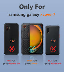Samsung Galaxy Xcover7 Case: Protective Phone Cover Dual Layer Black
