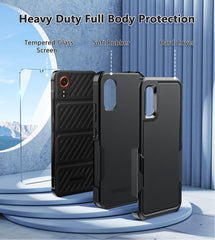 Samsung Galaxy Xcover7 Case: Protective Phone Cover Dual Layer Black
