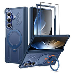 Samsung Galaxy Z Fold 7 magnetische robuste Hülle mit Ring-Ständer, Schutz nach Militärstandard