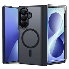 Samsung Galaxy Z Fold 8 Ultra/Z Fold 7 Case: Hinge Protection Translucent Matte Magsafe Military Grade Shockproof Protective