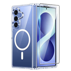 Samsung Z Fold 8 Ultra/Z Fold 7 Magnetic Case: Clear Military Grade Drop Protection Anti Yellowing Cell Phone Cover