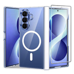 Samsung Z Fold 8 Ultra/Z Fold 7 Magnetic Case: Clear Military Grade Drop Protection Anti Yellowing Cell Phone Cover