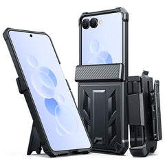 Samsung Z Flip 8 Phone Case: Rugged Protective Phone Case with Belt Clip Holster and Kickstand