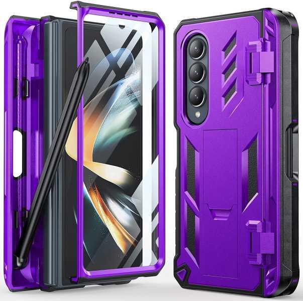 Galaxy Z Fold 4 Case, Premium PC Case for Samsung Z Fold 4, [Hinge  Protection Technology] Rugged Shockproof Military Anti-Fall Anti-Scratch